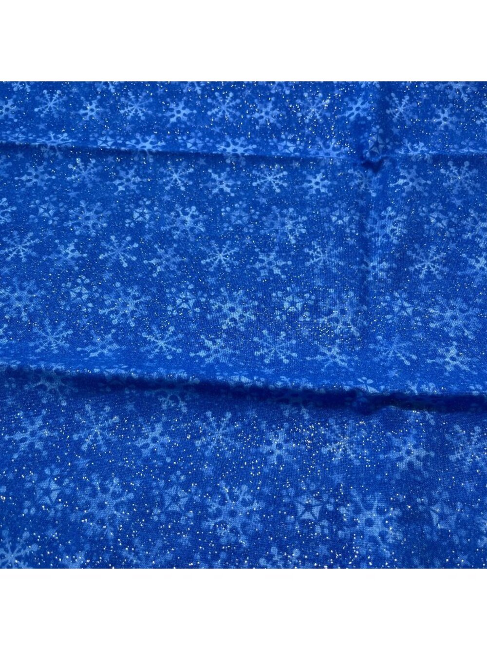 Patty Reed Designs 2009 Blue Snowflake Fabric Remnant Laurie Campbell Christmas